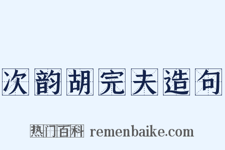 次韵胡完夫造句是什么意思的图片